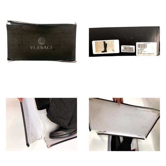 Versace Black Over the Knee Riding Boots NIB - Picture 14 of 15